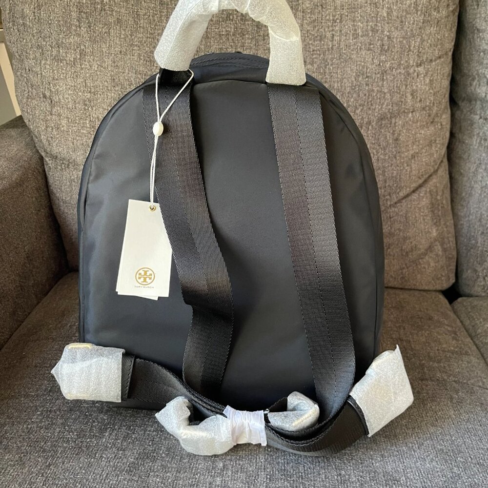 Tory Burch Black Nylon Backpack black NWT - Picture 3 of 6